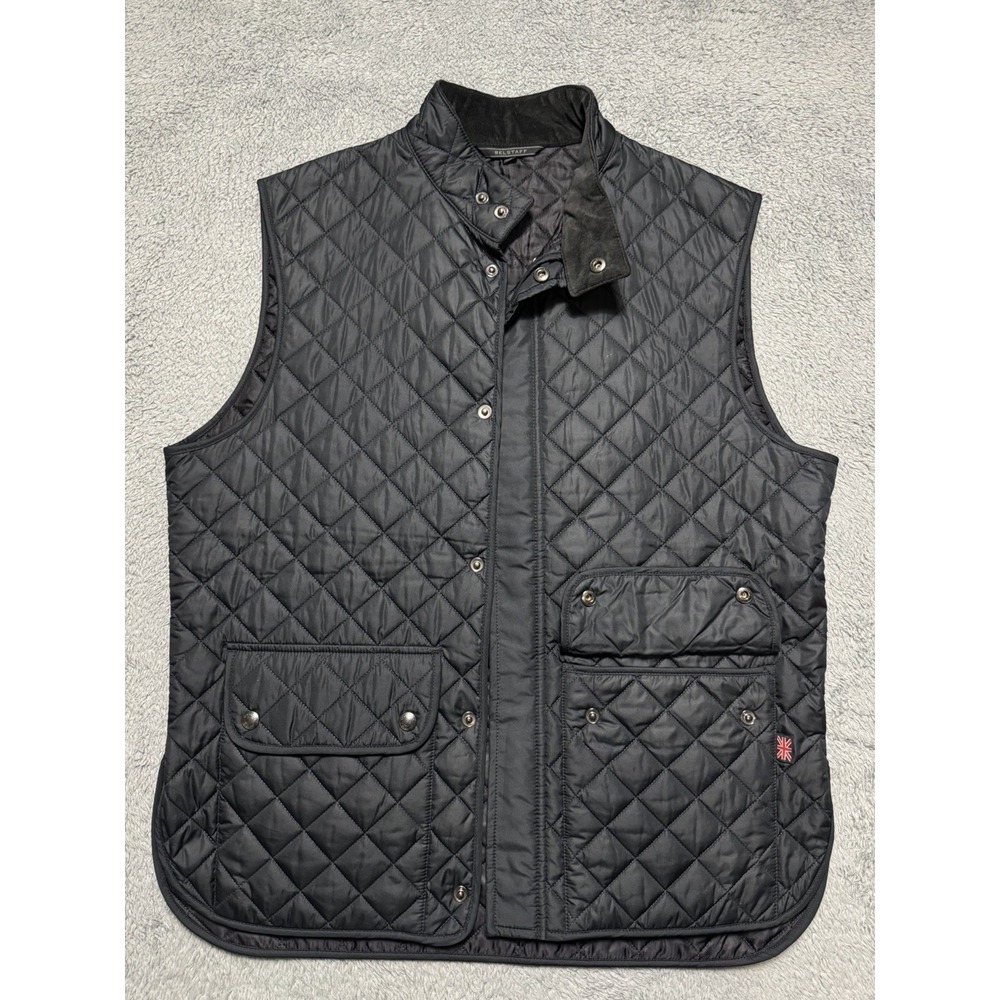 Belstaff Vest Mens 52 Gilet England Black Quilted Puffer Lightweight Romania EUC